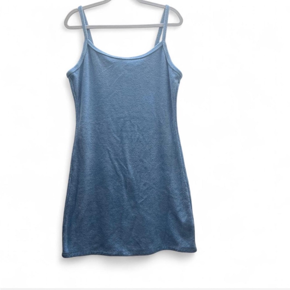 Abercrombie blue terry mini beach cover up dress